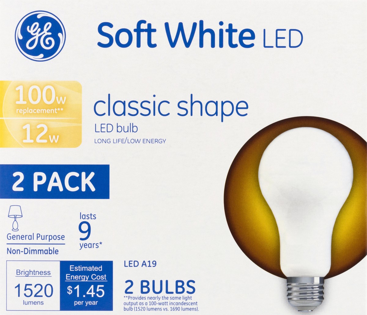 slide 1 of 11, GE LED Soft White 12 Watts 2 Pack Light Bulbs 2 ea, 2 ct