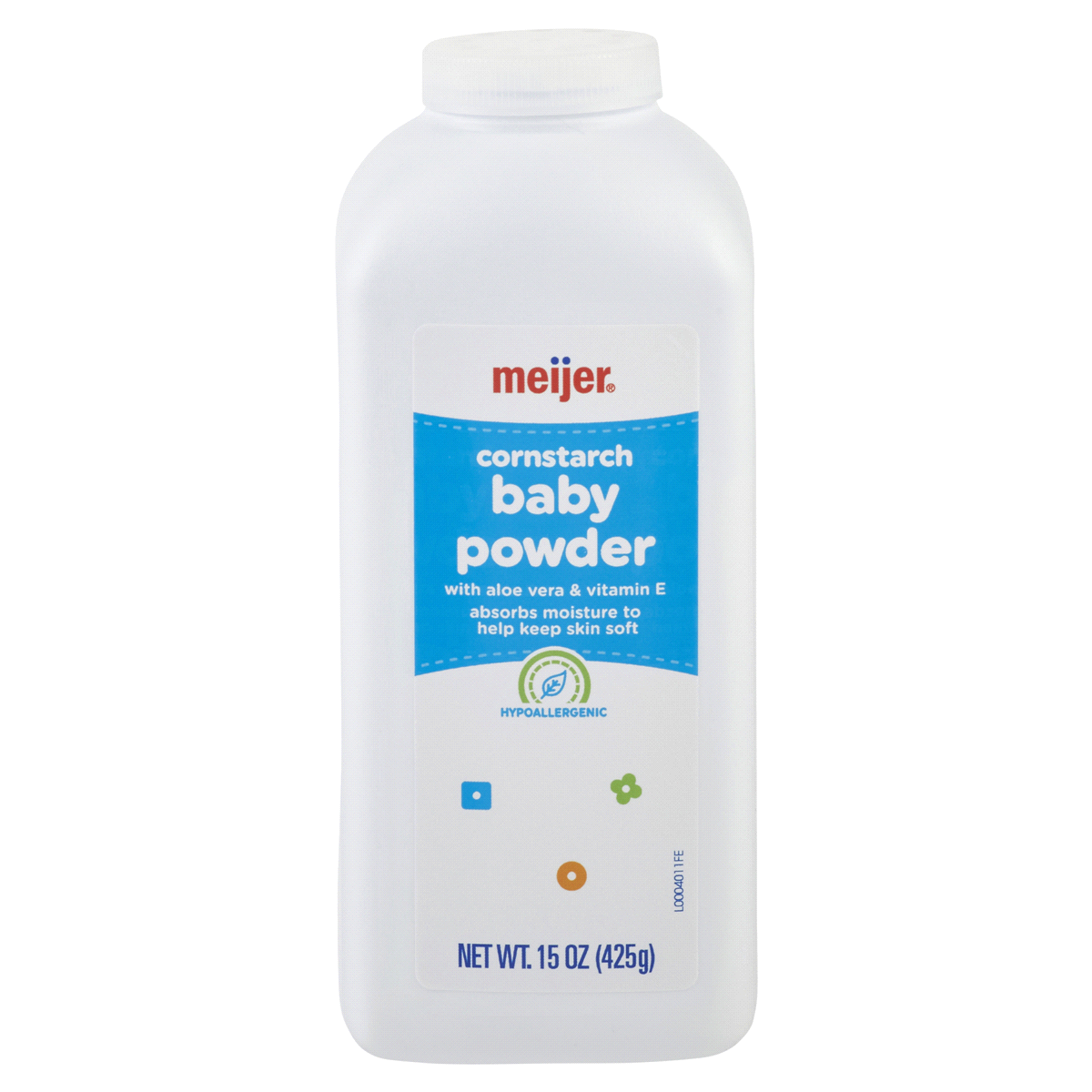 slide 1 of 2, Meijer Baby Cornstarch Baby Powder, 15 oz