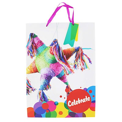 slide 1 of 1, IG Design Group Jumbo Birthday Pinata Gift Bag, 1 ct