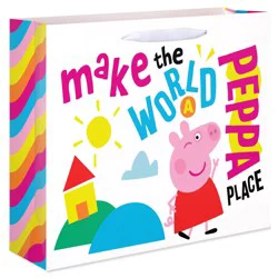 American Greetings Large Peppa Pig Horizontal Gift Bag