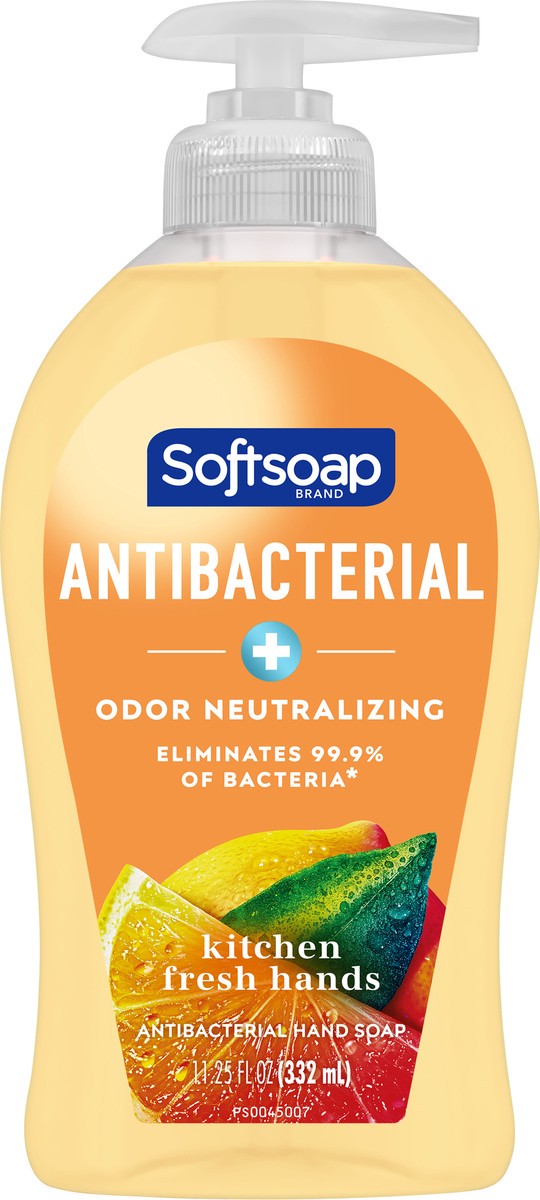 slide 4 of 8, Softsoap Antibacterial Liquid Hand Soap Pump, Kitchen Fresh Hands - 11.25 Fluid Ounce, 11.25 fl oz