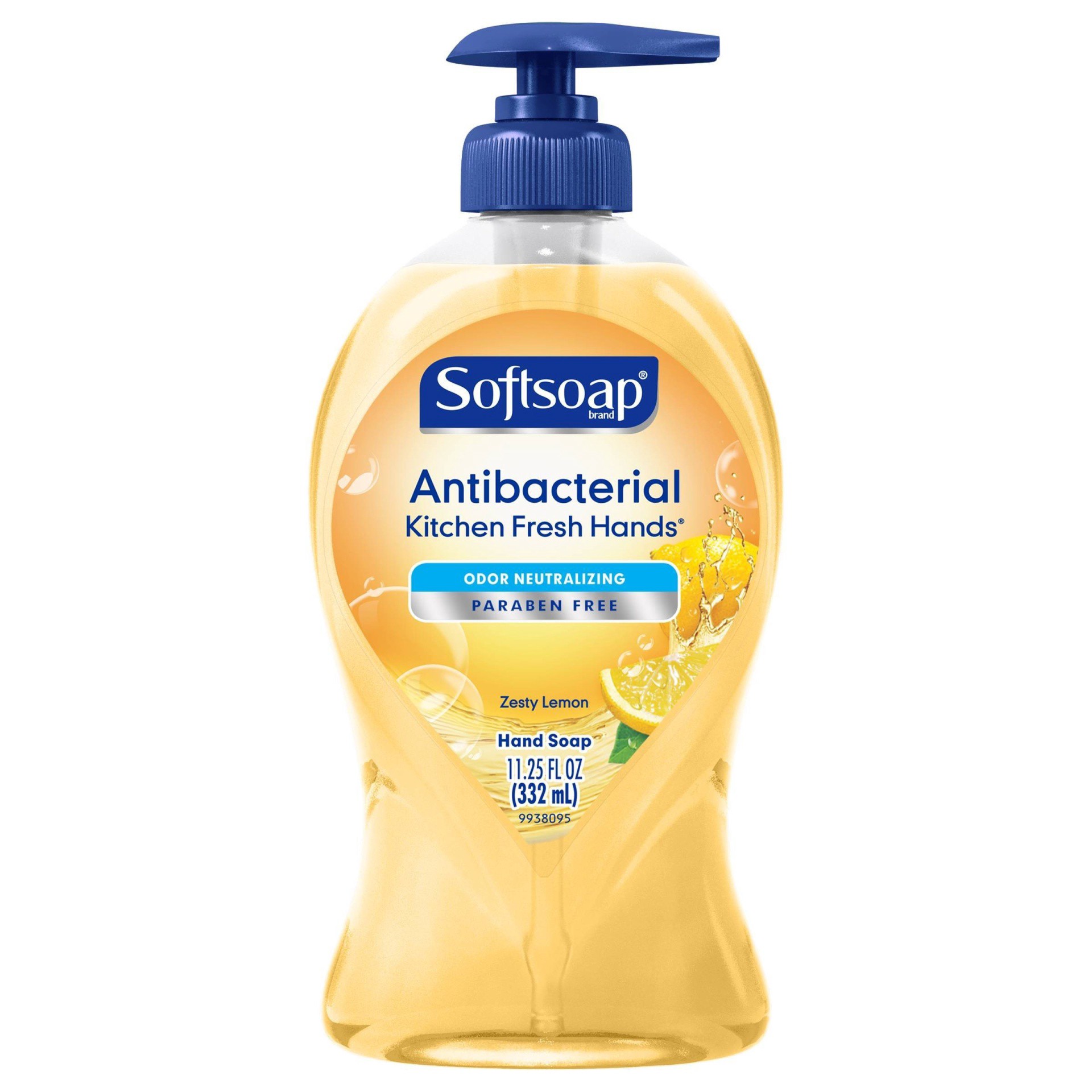 slide 1 of 8, Softsoap Antibacterial Liquid Hand Soap Pump, Kitchen Fresh Hands - 11.25 Fluid Ounce, 11.25 fl oz