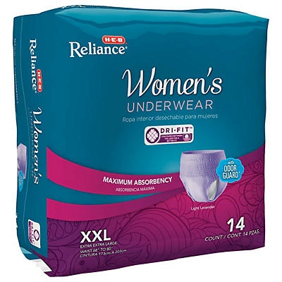 slide 1 of 1, H-E-B Reliance Women's Underwear XXL, 14 ct