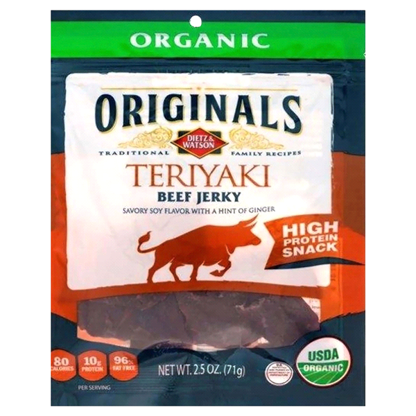 slide 1 of 8, Dietz & Watson Originals Beef Jerky Teriyaki, 2.5 oz