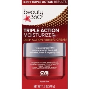 slide 1 of 1, Beauty 360 Triple Action Moisturizer Deep Action Firming Cream, 1.7 oz