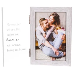 Malden Sentiment Tabletop Frame Hinged Love Will Bring Us Home, 4x6 in