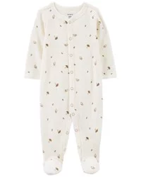 Carter's Carters Baby Mushroom Snap-Up Thermal Sleep & Play Pajamas Ivory 9M