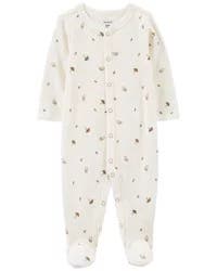 Carter's Carters Baby Mushroom Snap-Up Thermal Sleep & Play Pajamas Ivory 9M