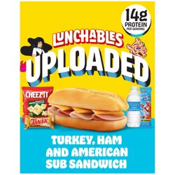 Lunchables® Uploaded Turkey Ham and American Sub Sandwich Kit, 15.48 oz