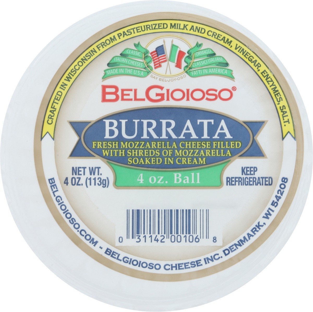 slide 2 of 2, Belgioioso Burrata Ball Cup, 4 oz