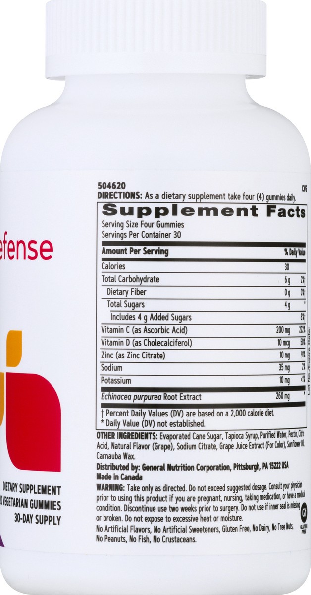 slide 7 of 12, GNC Gummies Grape Immune Defense 120 ea, 120 ct