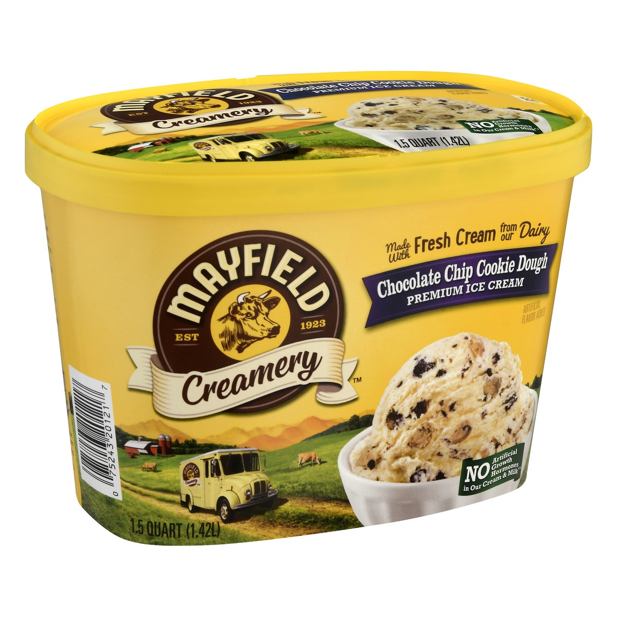 slide 4 of 9, Mayfield Creamery Chocolate Chip Cookie Dough Ice Cream 1.5 qt, 1.5 qt