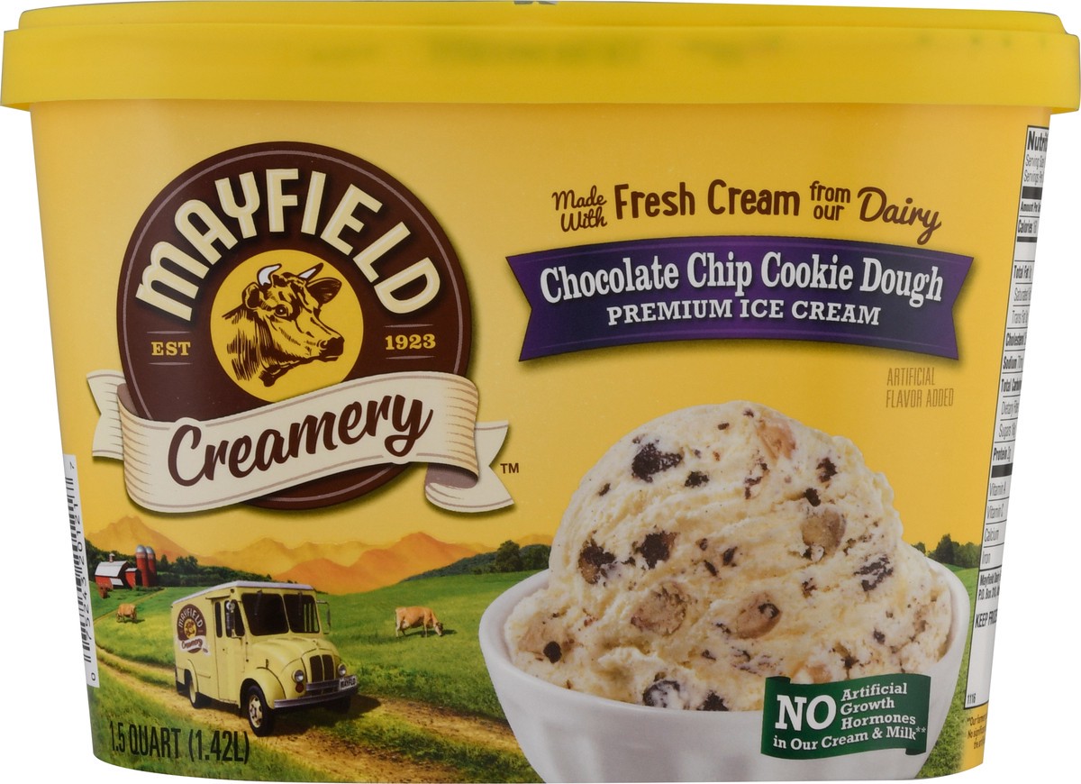 slide 6 of 9, Mayfield Creamery Chocolate Chip Cookie Dough Ice Cream 1.5 qt, 1.5 qt