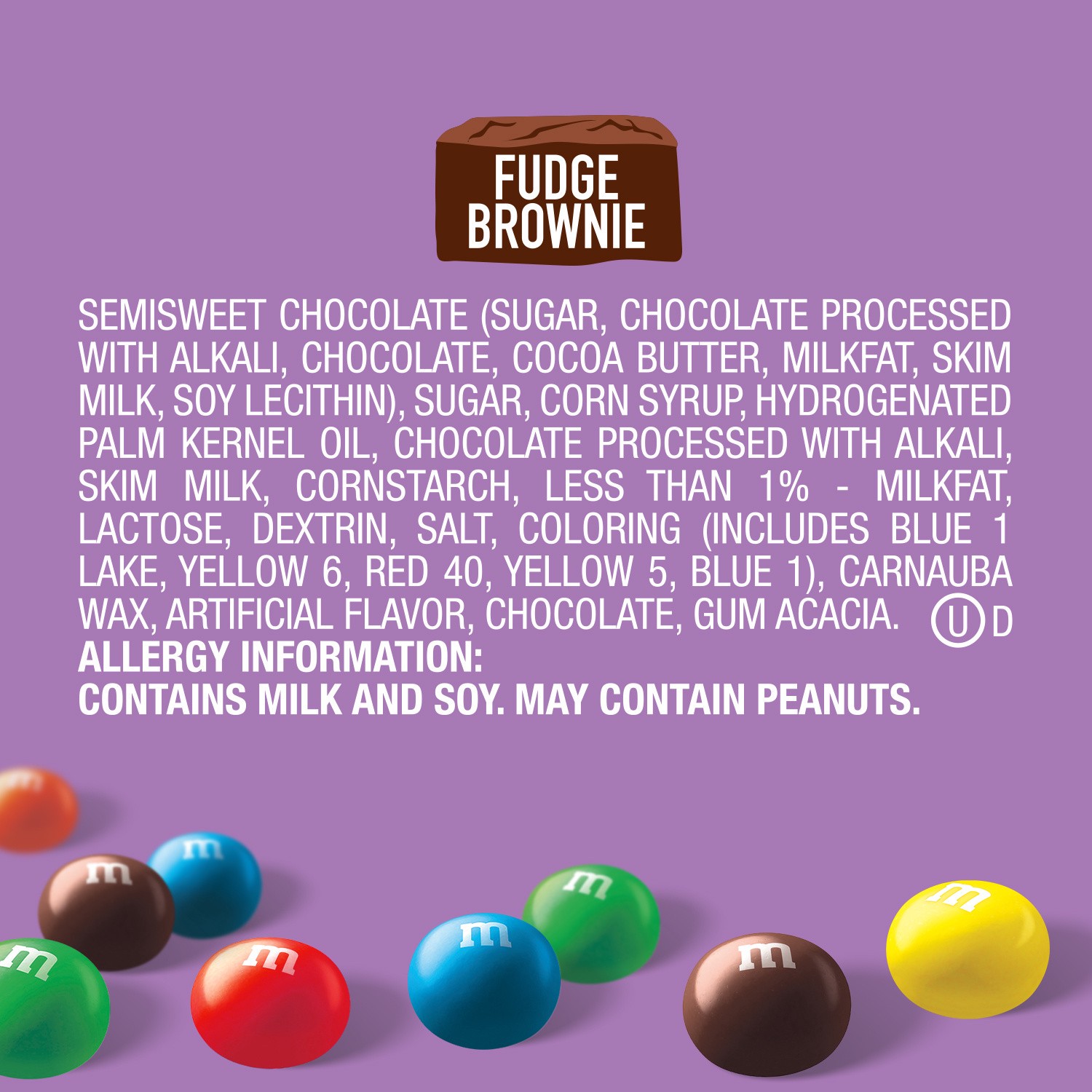slide 4 of 8, M&M's Fudge Brownie Singles Size Chocolate Candy, 1.41 oz., 1.41 oz