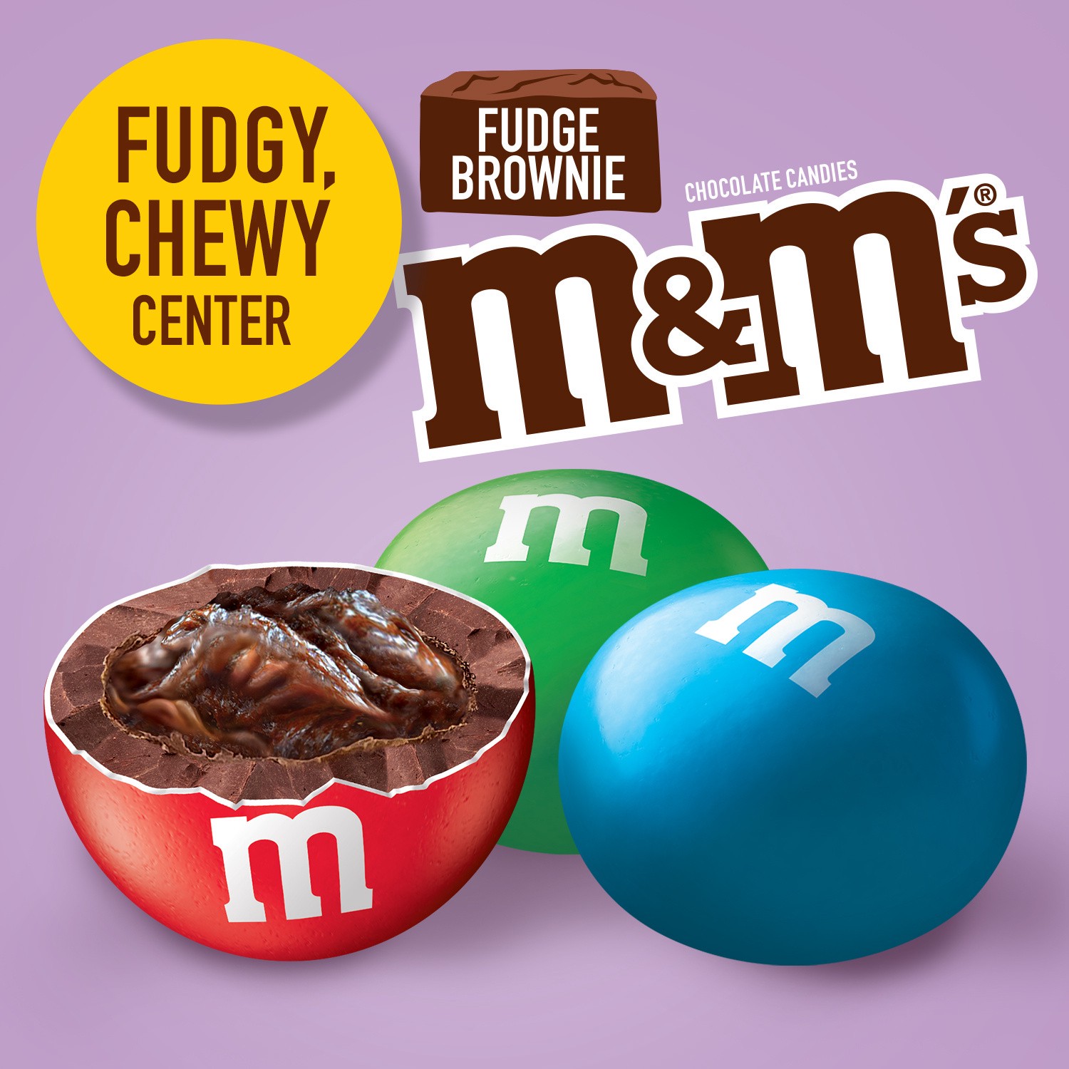slide 5 of 8, M&M's Fudge Brownie Singles Size Chocolate Candy, 1.41 oz., 1.41 oz