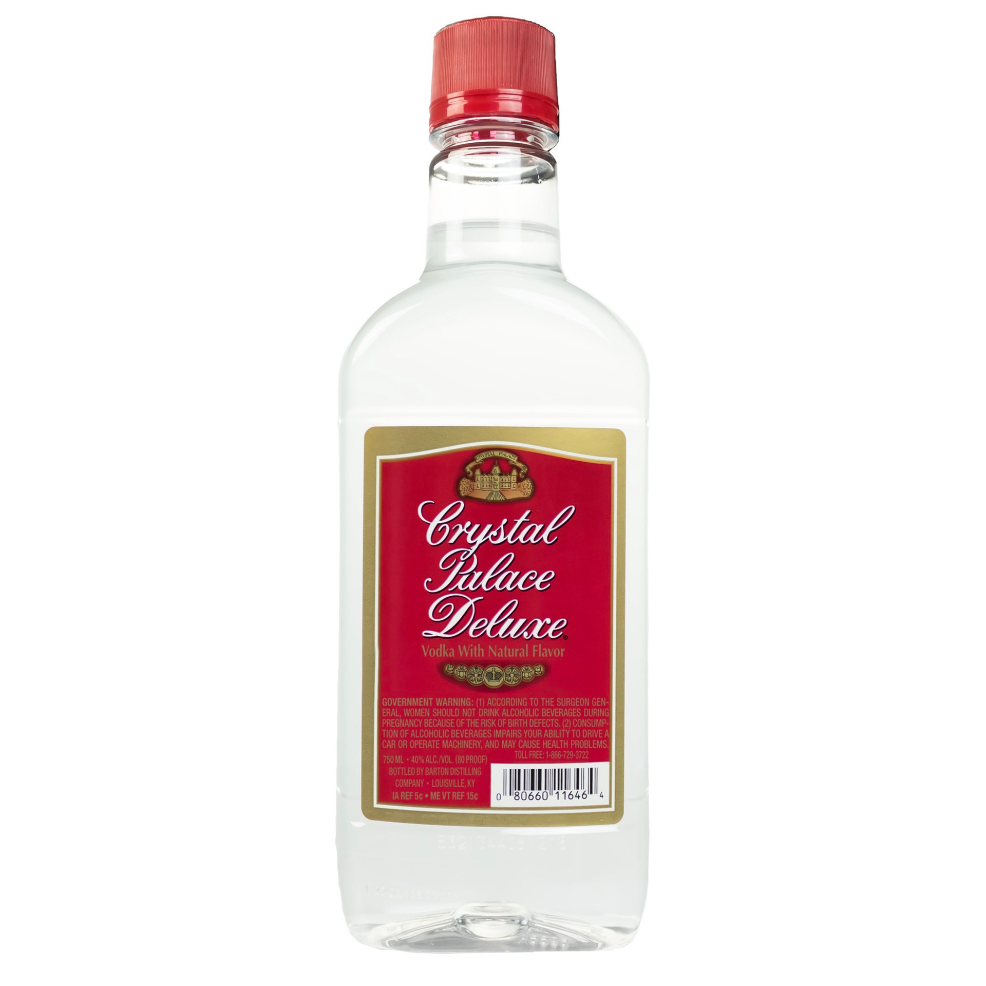 slide 1 of 2, Crystal Palace Vodka 750ml Traveler Bottle – 40% ABV (80 Proof), Smooth Premium Vodka, 750 ml