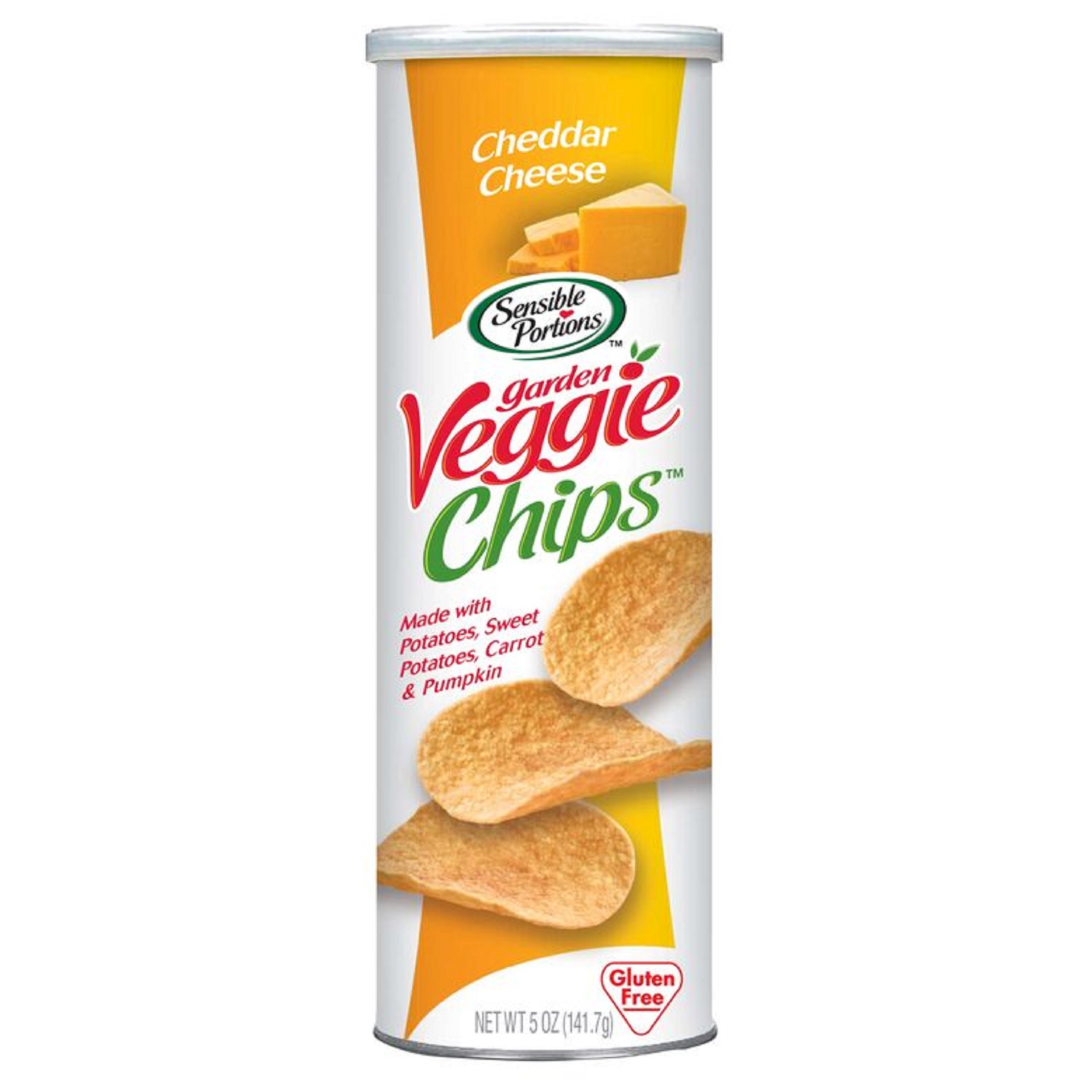 slide 1 of 3, Sensible Portions Cheddar Cheese Garden Veggie Chips, 5 oz