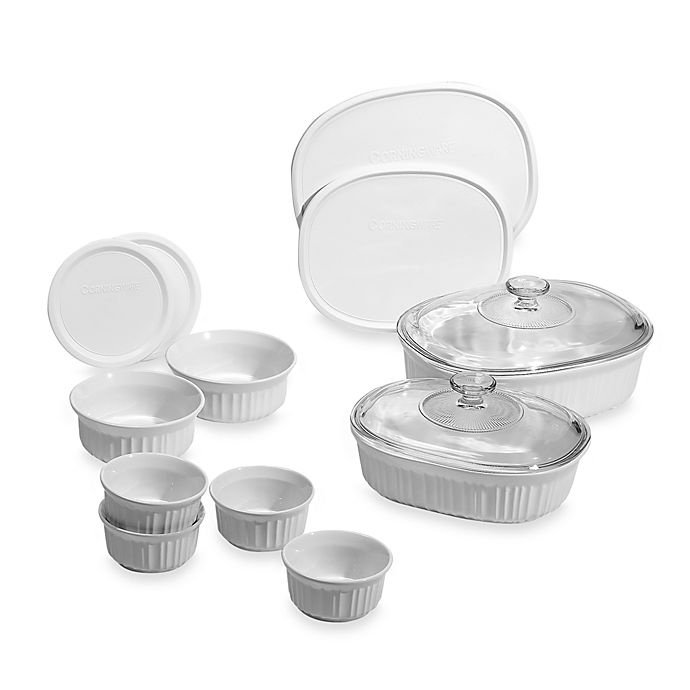 slide 1 of 1, CorningWare French White Bakeware Set, 14 ct