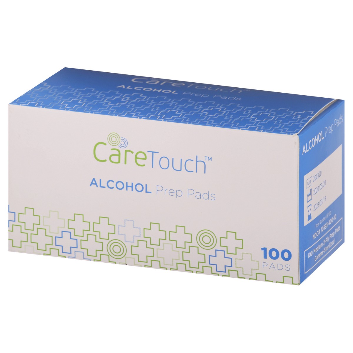 slide 9 of 12, CareTouch Alcohol Prep Pads, 100 ct