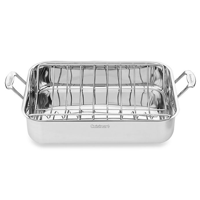 slide 1 of 1, Cuisinart Chef's Classic Stainless Steel 16inch Roasting Pan - 7117-16UR, 1 ct
