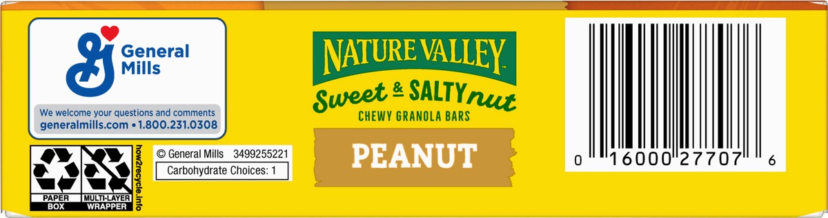 slide 7 of 13, Nature Valley Sweet and Salty Nut Granola Bars, Peanut, 6 Bars, 7.2 oz, 6 ct