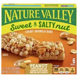 Nature Valley Granola Bars, Sweet and Salty Nut, Peanut, 1.2 oz, 6 ct