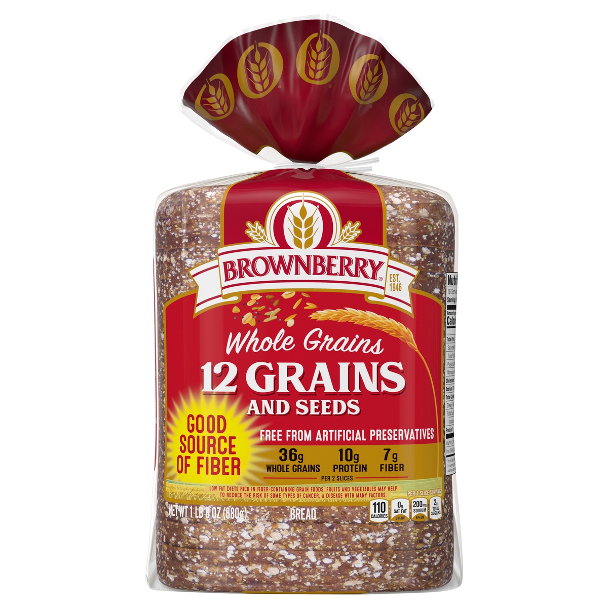 slide 11 of 11, Brownberry Whole Grains 12 Grain CLN Bread 24 Oz, 24 oz