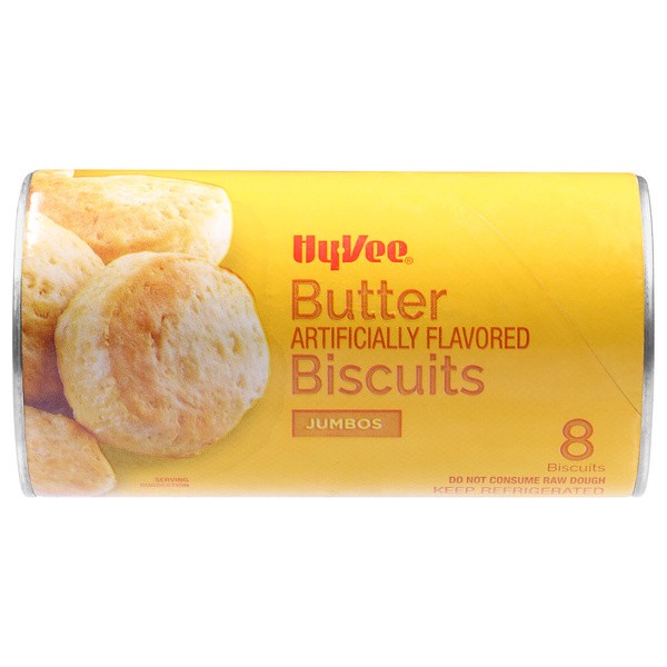 slide 1 of 8, Hy-vee Butter Flavored Jumbos Biscuits, 8 ct; 16 oz