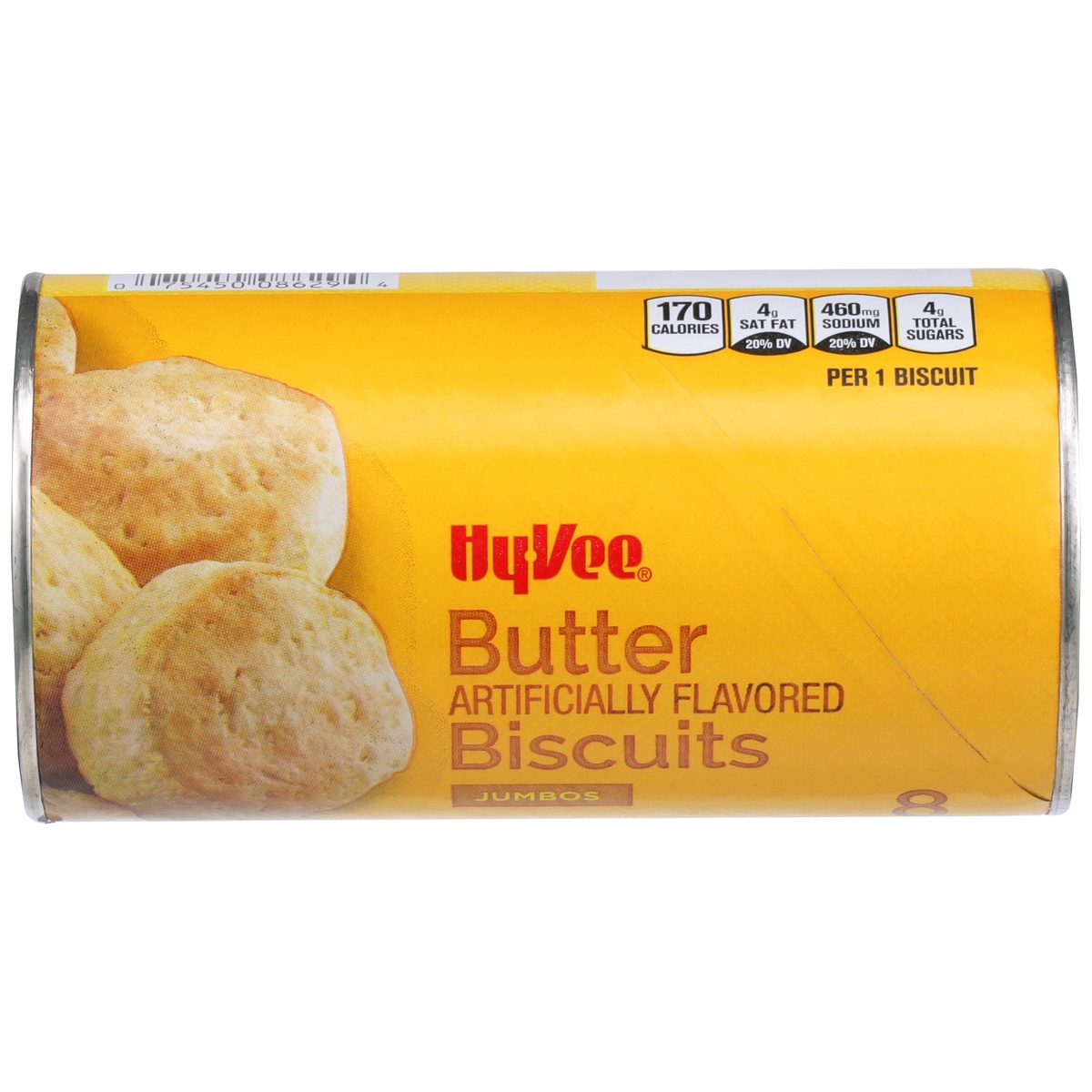 slide 1 of 1, Hy-vee Butter Flavored Jumbos Biscuits, 8 ct; 16 oz