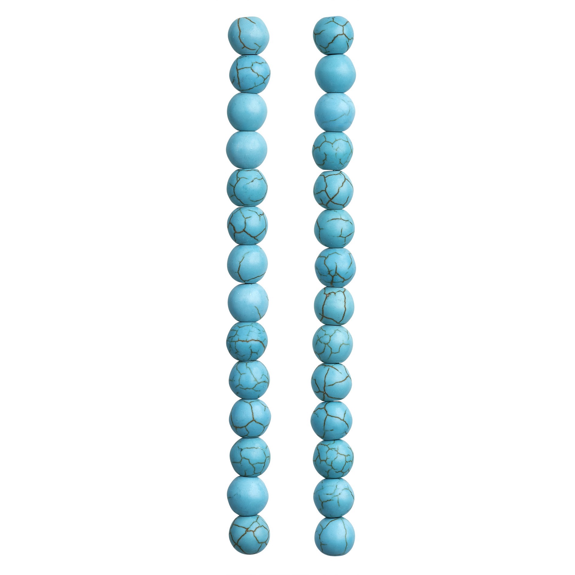 slide 2 of 3, Turquoise Dyed Howlite Round Beads, 8mm By Bead Landing, 8mm