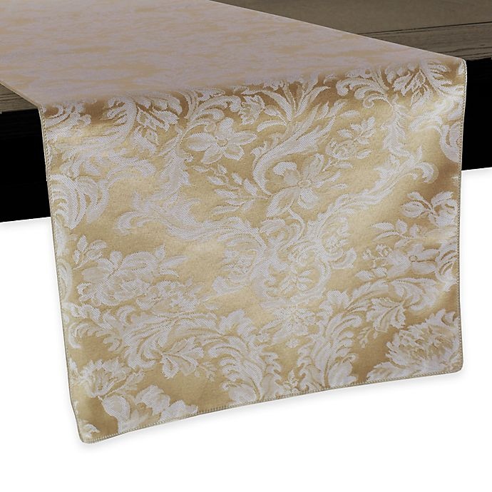 slide 1 of 1, Ultimate Textile Miranda Damask Table Runner - Champagne, 72 in