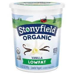 Stonyfield Organic Lowfat Yogurt, Vanilla, 32 oz.