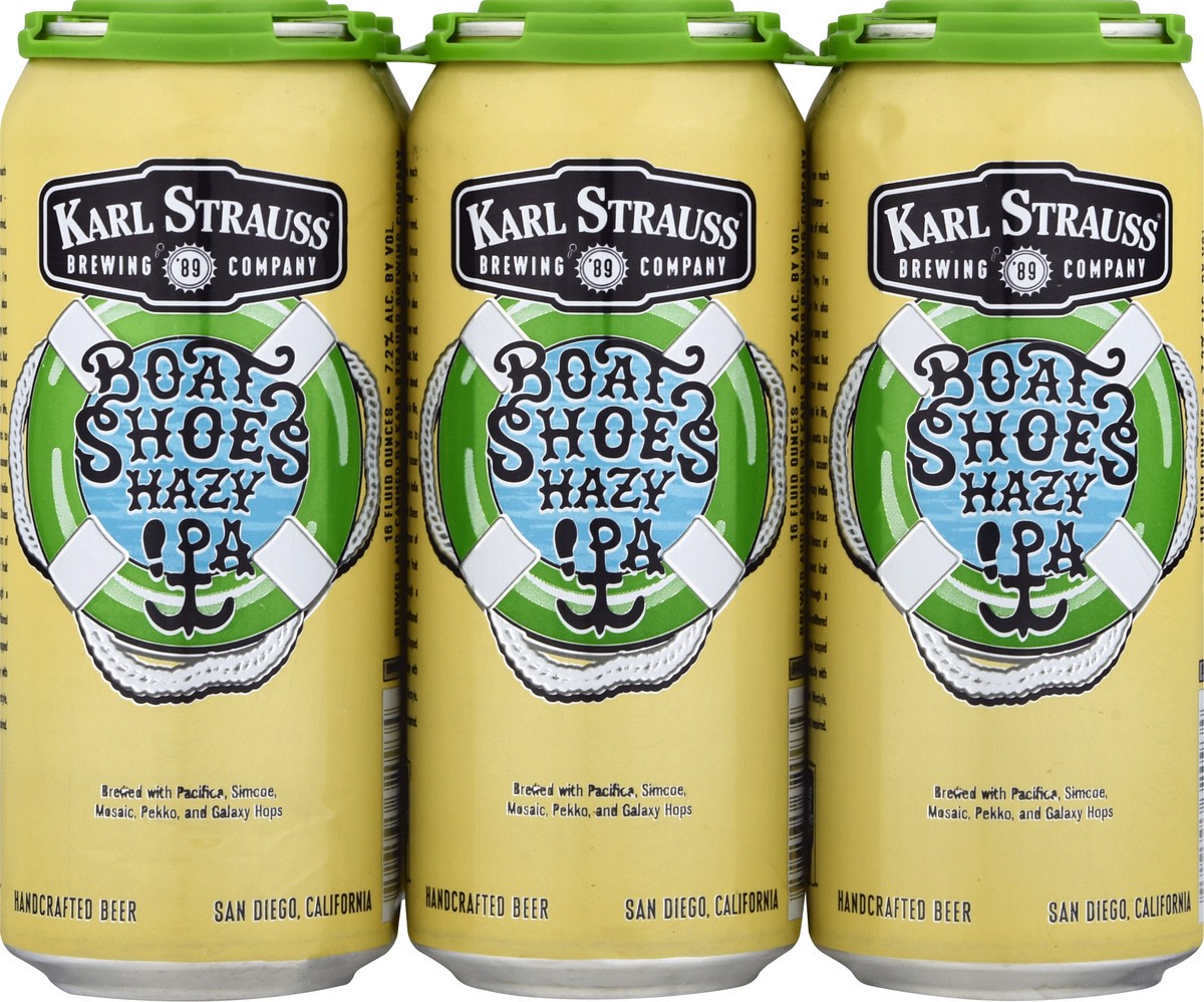 slide 2 of 10, Karl Strauss Brewing Company Boat Shoes Hazy IPA Beer 6 oz, 6 oz