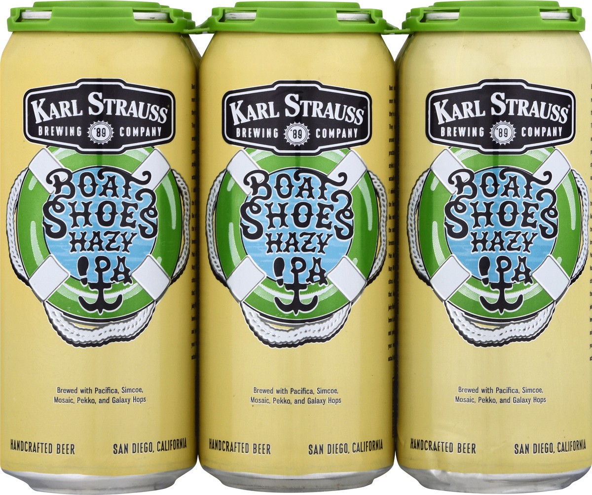 slide 4 of 10, Karl Strauss Brewing Company Boat Shoes Hazy IPA Beer 6 oz, 6 oz