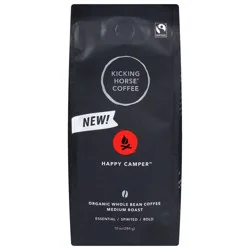 Kicking Horse Coffee Happy Camper Organic Whole Bean Medium Roast Coffee 10 oz
