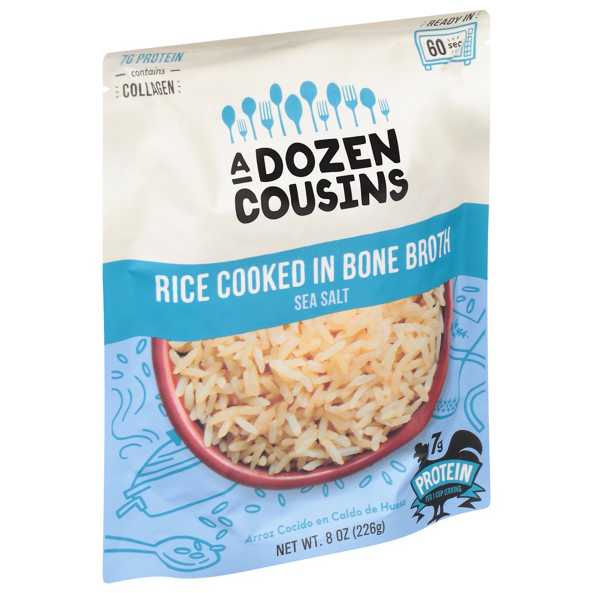 slide 8 of 9, A Dozen Cousins Ready To Eat Rice Cooked In Bone Broth With Sea Salt, 8 oz