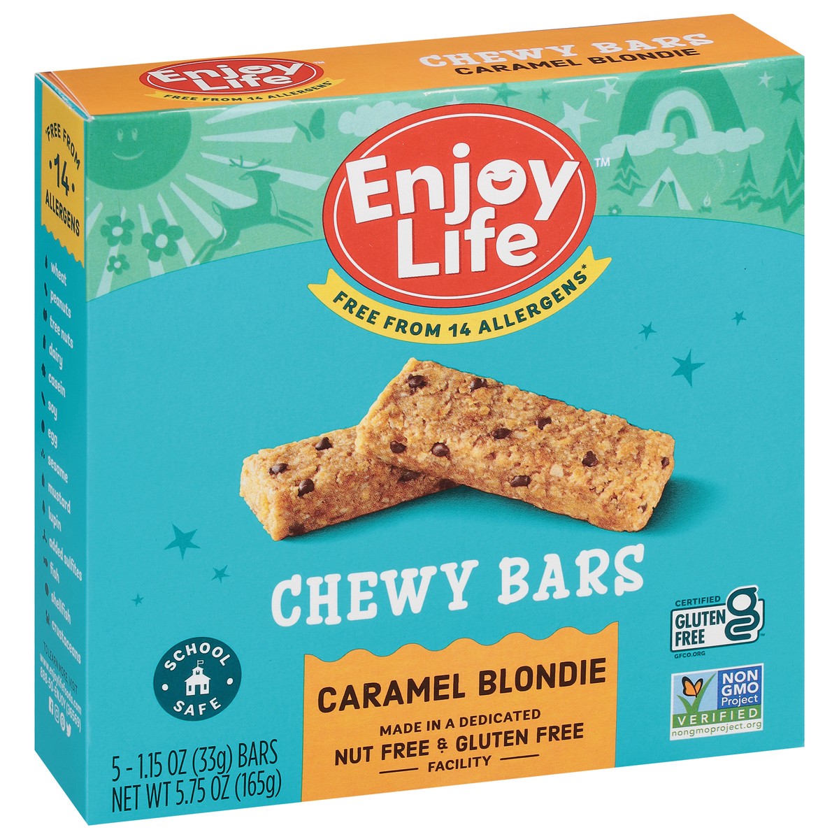 slide 6 of 9, Enjoy Life Chewy Bars Caramel Blondie, 5 Bars, 5.75 oz