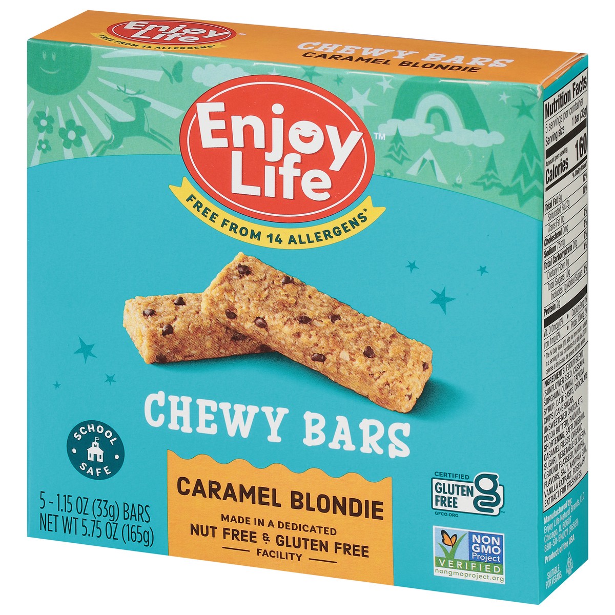 slide 5 of 9, Enjoy Life Chewy Bars Caramel Blondie, 5 Bars, 5.75 oz