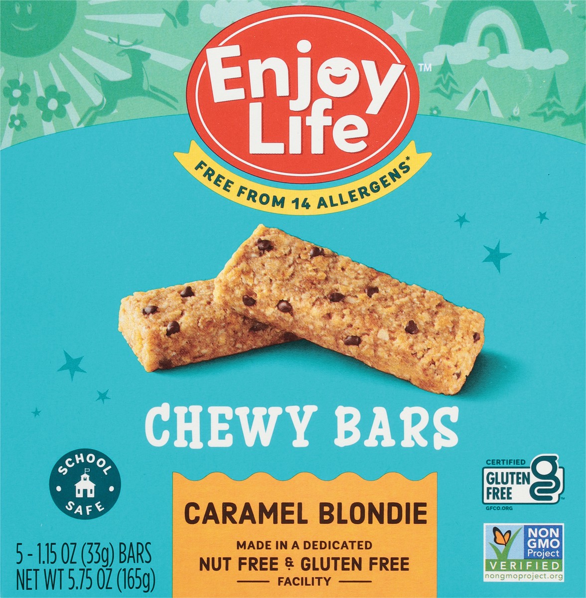 slide 8 of 9, Enjoy Life Chewy Bars Caramel Blondie, 5 Bars, 5.75 oz