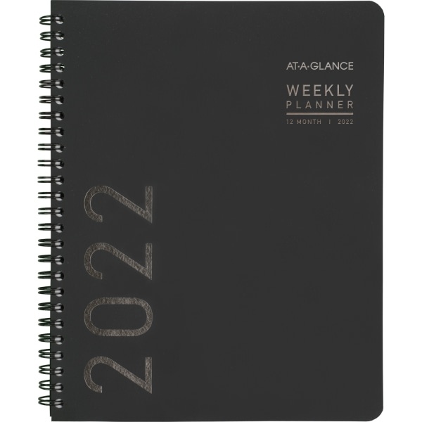 slide 1 of 4, At-A-Glance Contemporary Lite Weekly/Monthly Planner, 7'' X 8-3/4'', Black, January To December 2022, 7054Xl05, 1 ct