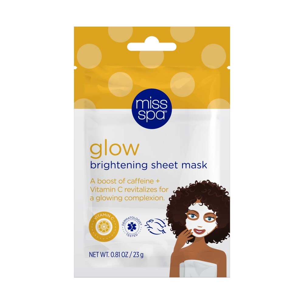 slide 1 of 1, Miss Spa Brightening Glow Sheet Mask, 1 ct