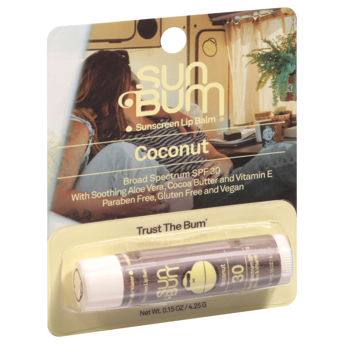 slide 7 of 9, Sun Bum Broad Spectrum SPF 30 Coconut Sunscreen Lip Balm 0.15 oz, 0.15 oz
