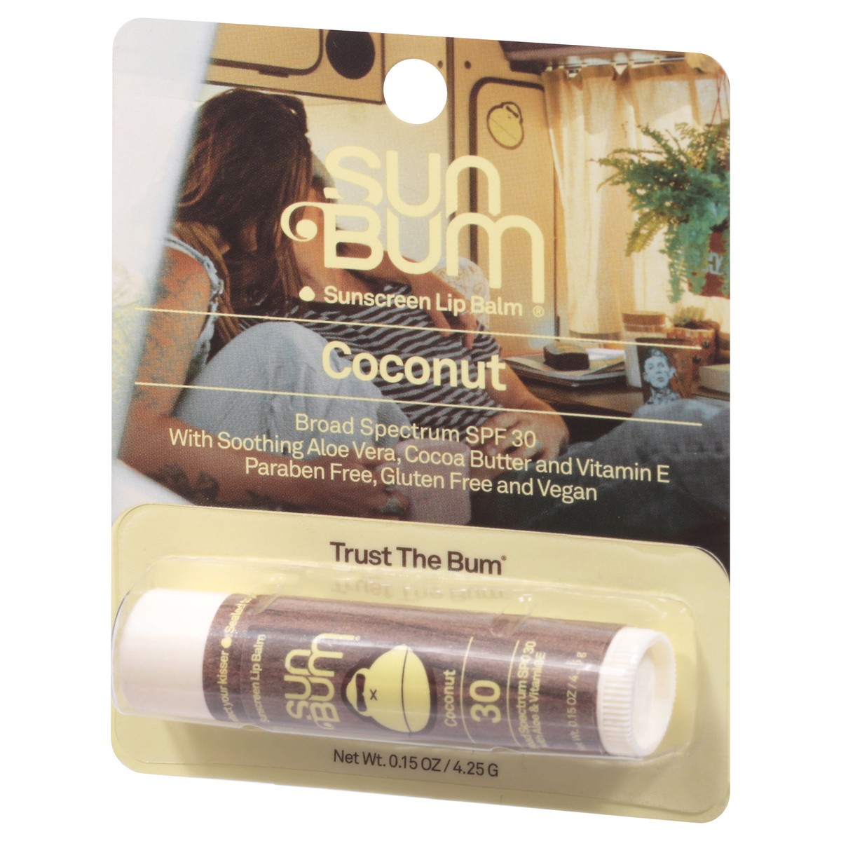 slide 4 of 9, Sun Bum Broad Spectrum SPF 30 Coconut Sunscreen Lip Balm 0.15 oz, 0.15 oz