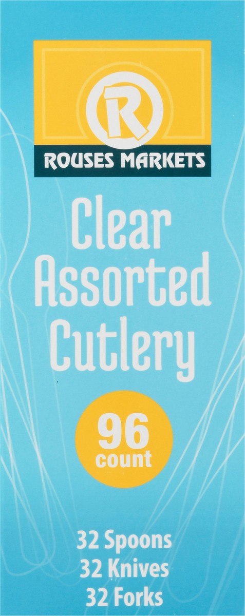 slide 10 of 10, Rouses Markets Clear Assorted Cutlery 96 ea, 96 ct