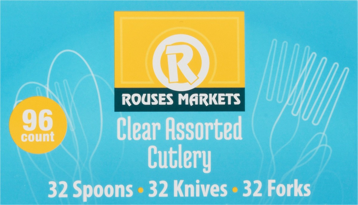 slide 7 of 10, Rouses Markets Clear Assorted Cutlery 96 ea, 96 ct