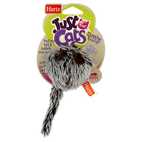 slide 1 of 1, Hartz Just For Cats Toy Cat Running Rodent - Each, 1 ct