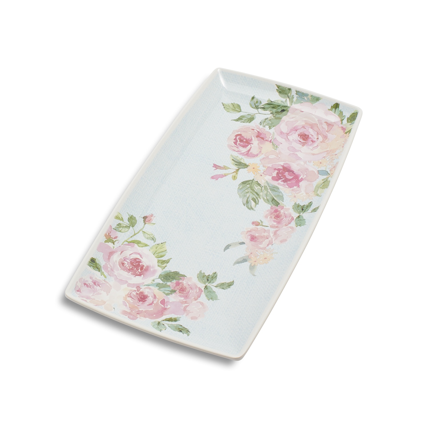 slide 1 of 1, Sur La Table Rose Nuage Melamine Rectangular Platter, 13 in x 6.5 in