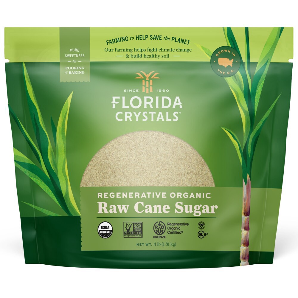 slide 6 of 6, Florida Crystals® Regenerative Organic Raw Cane Sugar, 4 lb