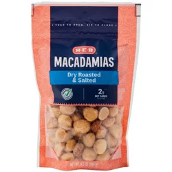 H-E-B Dry Roasted & Salted Macadamia Nuts