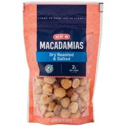 H-E-B Dry Roasted & Salted Macadamia Nuts